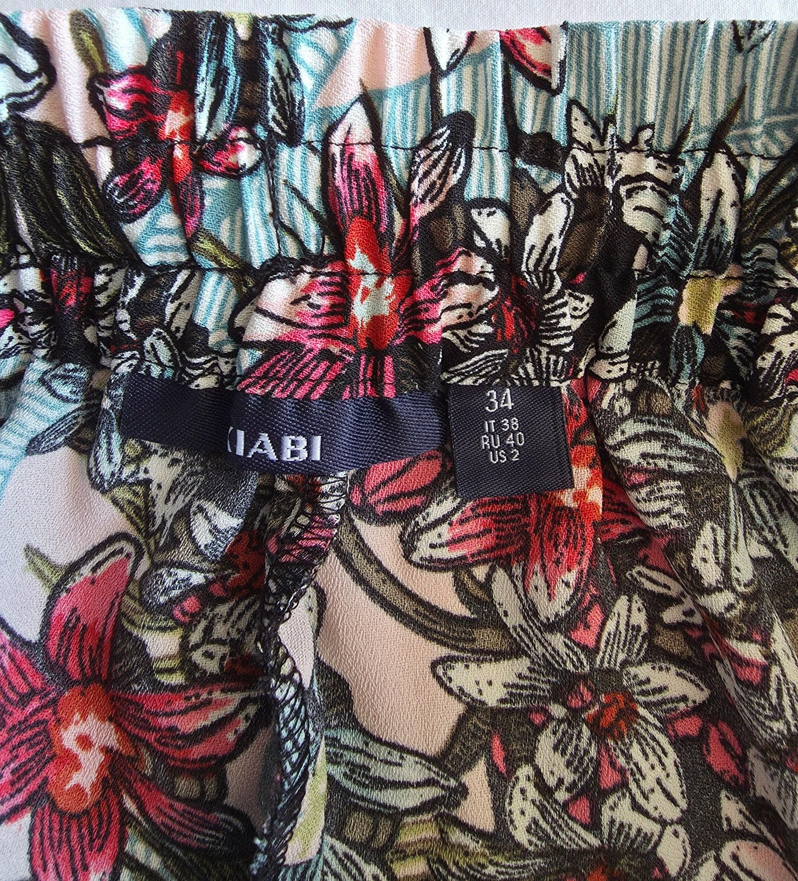 Short fluido con estampado tropical 34 XS Kiabi short de verano con lazo para atar – photo 5